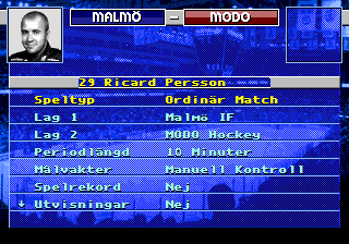 Elitserien 95 screenshot 3 for Sega Mega Drive